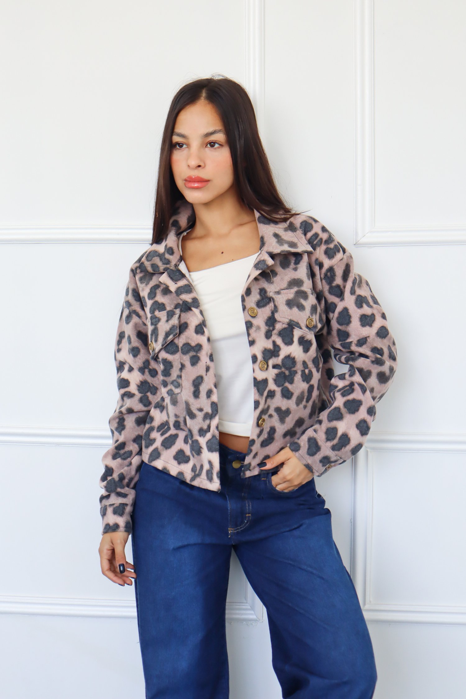 CAMISACO ANIMAL PRINT CORTO