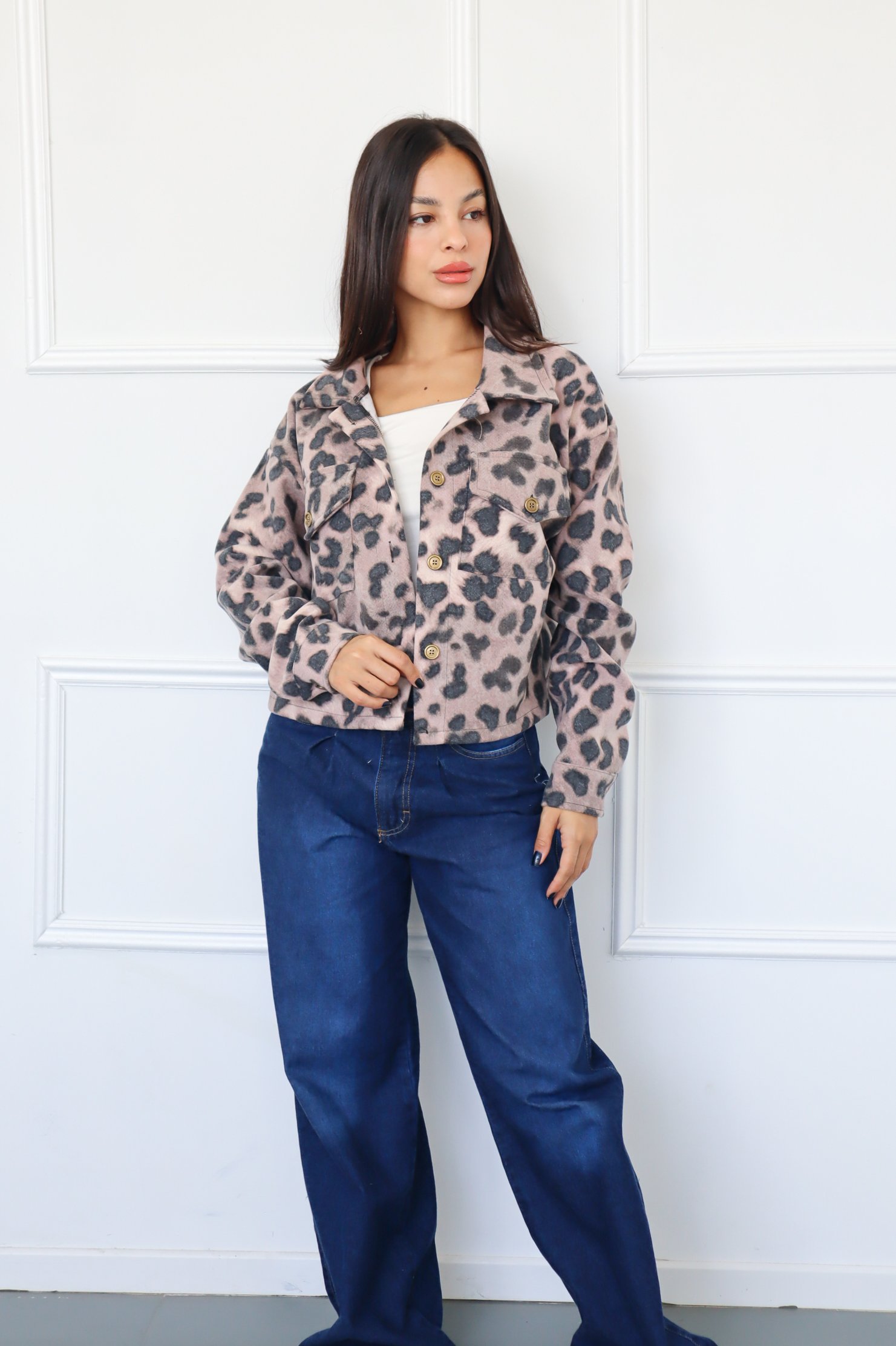 CAMISACO ANIMAL PRINT CORTO