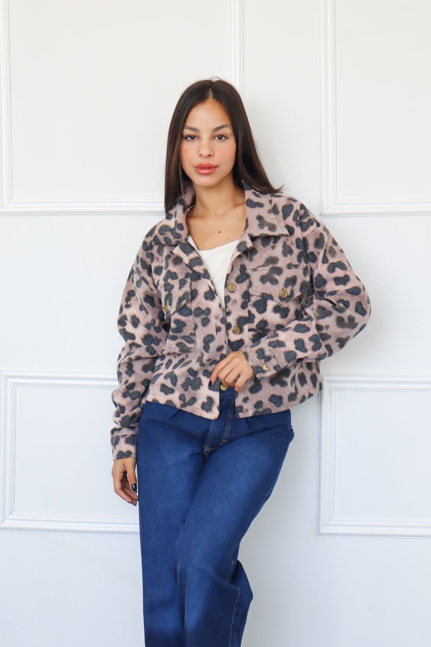 CAMISACO ANIMAL PRINT CORTO