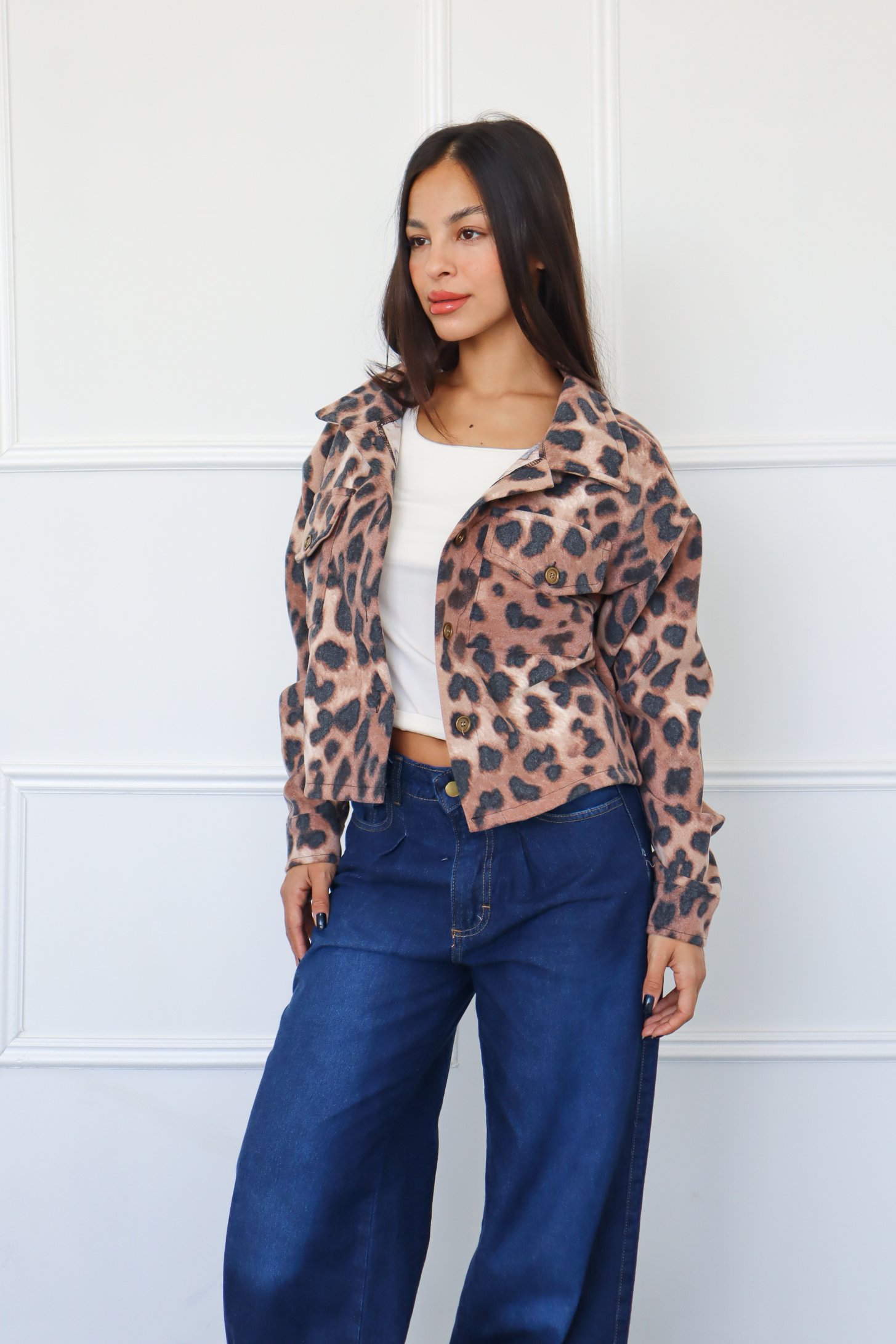 CAMISACO ANIMAL PRINT CORTO