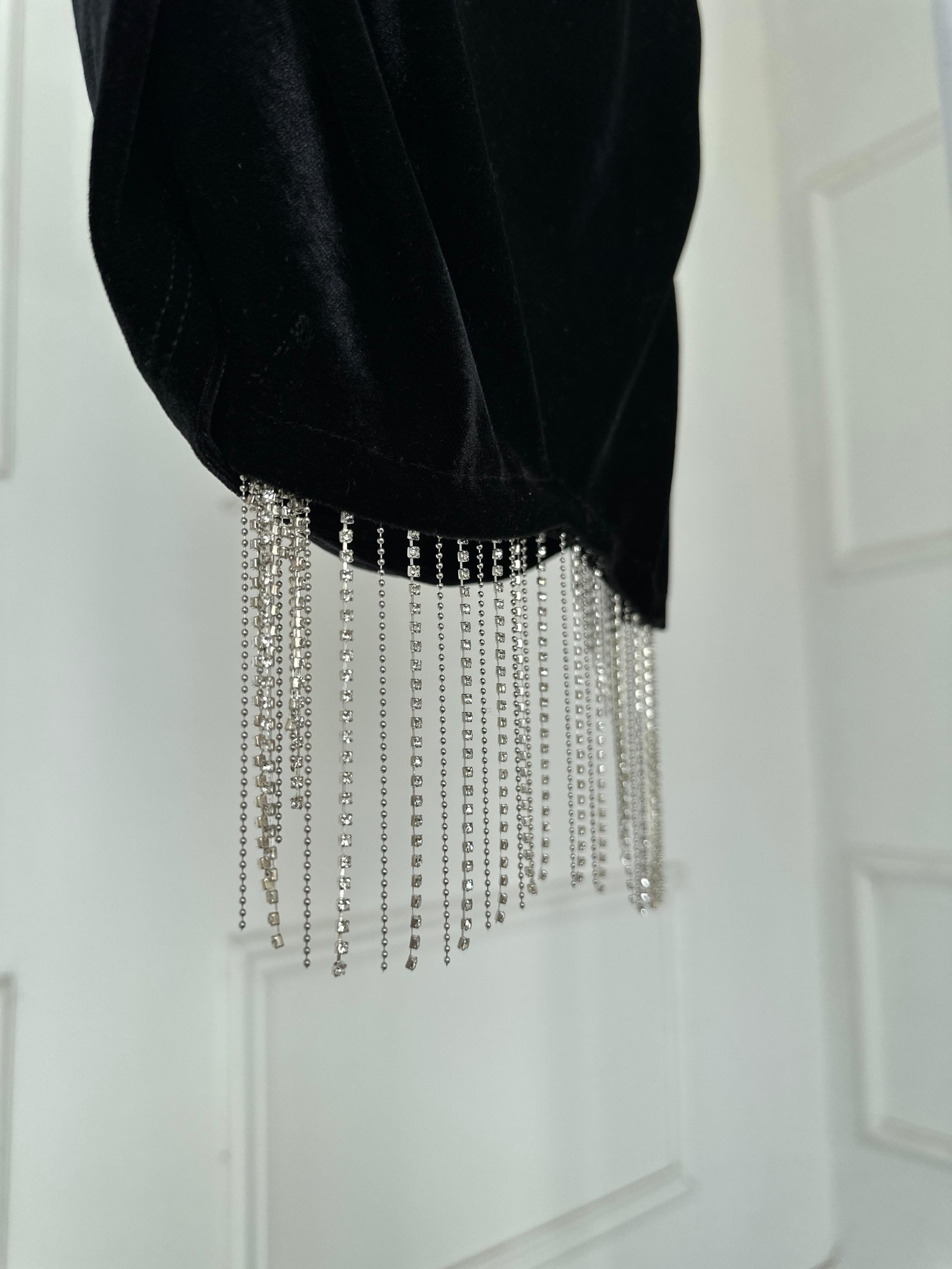 CONJUNTO TOP + POLLERA CON BRILLOS