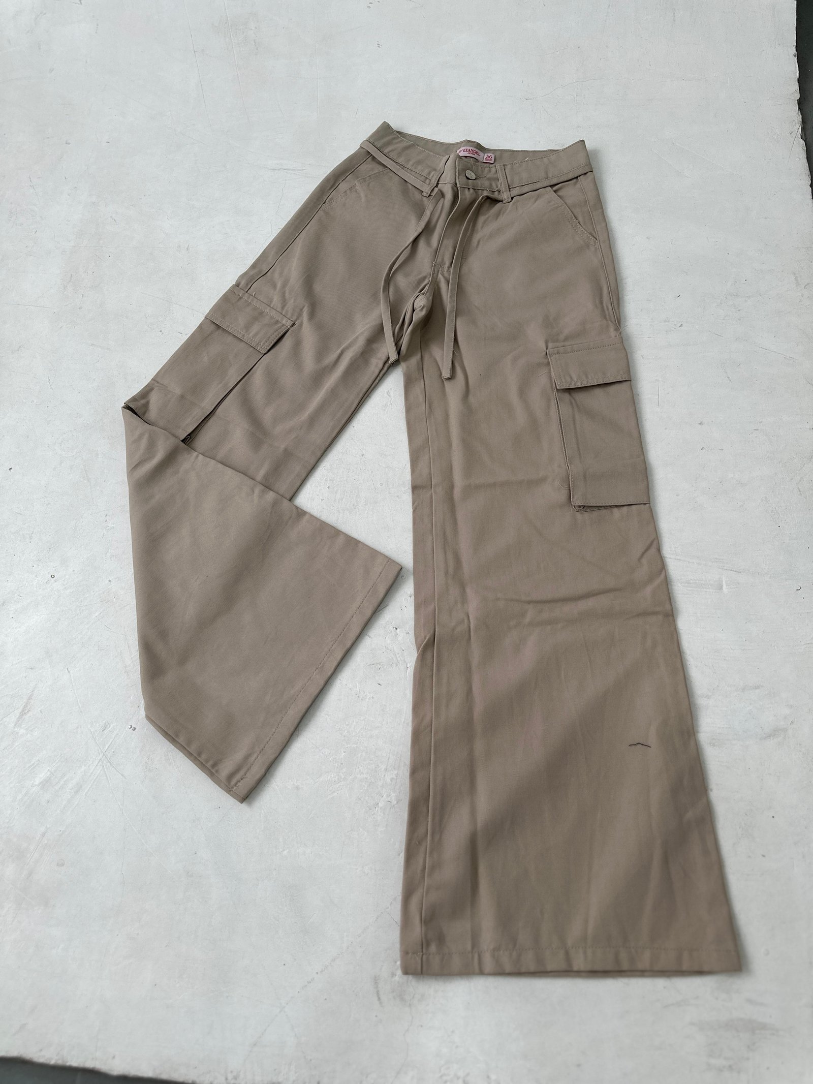 WIDE CARGO TIRAS BEIGE