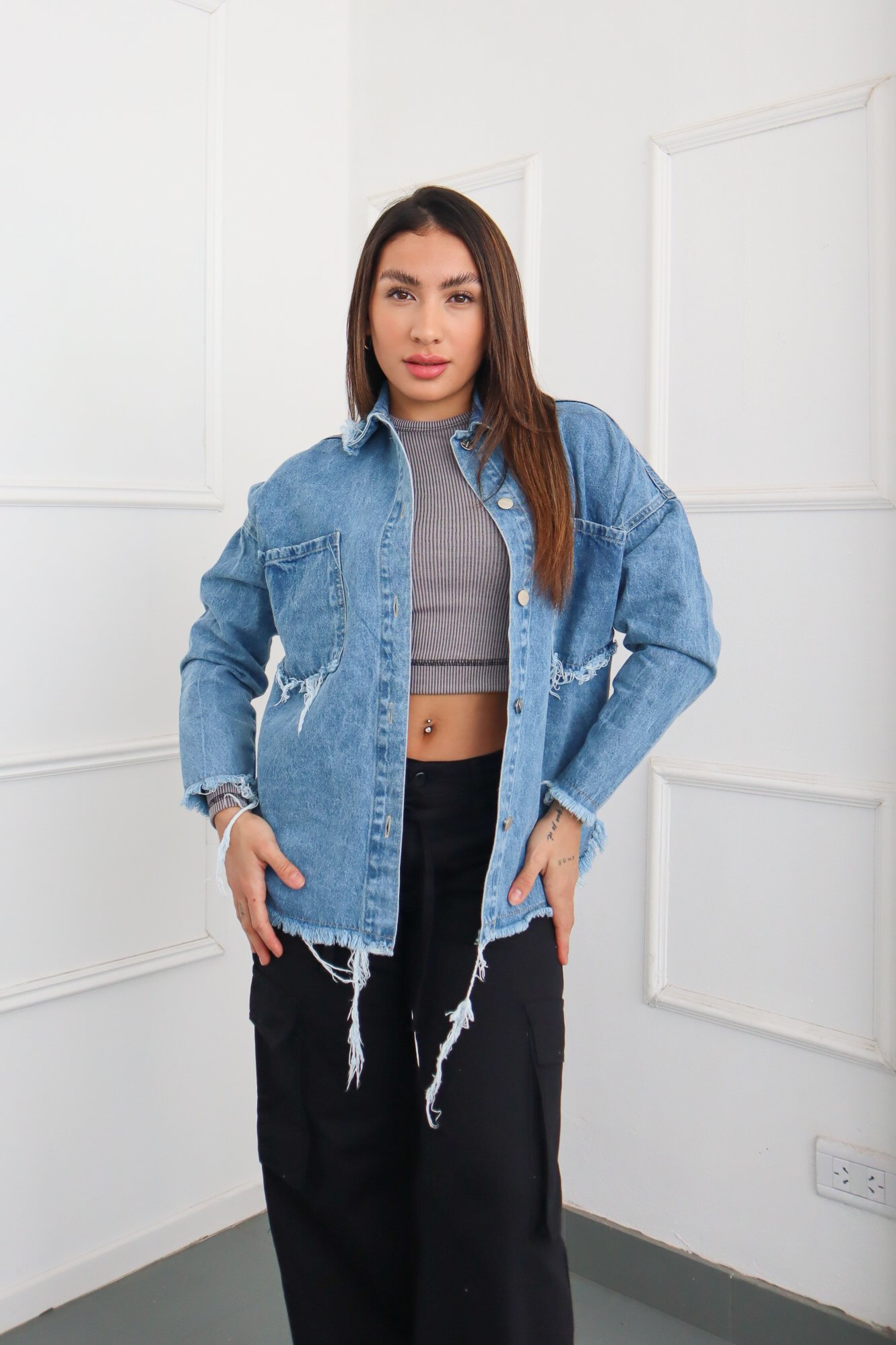 CAMISACO DEFLECADO JEAN NEVADO