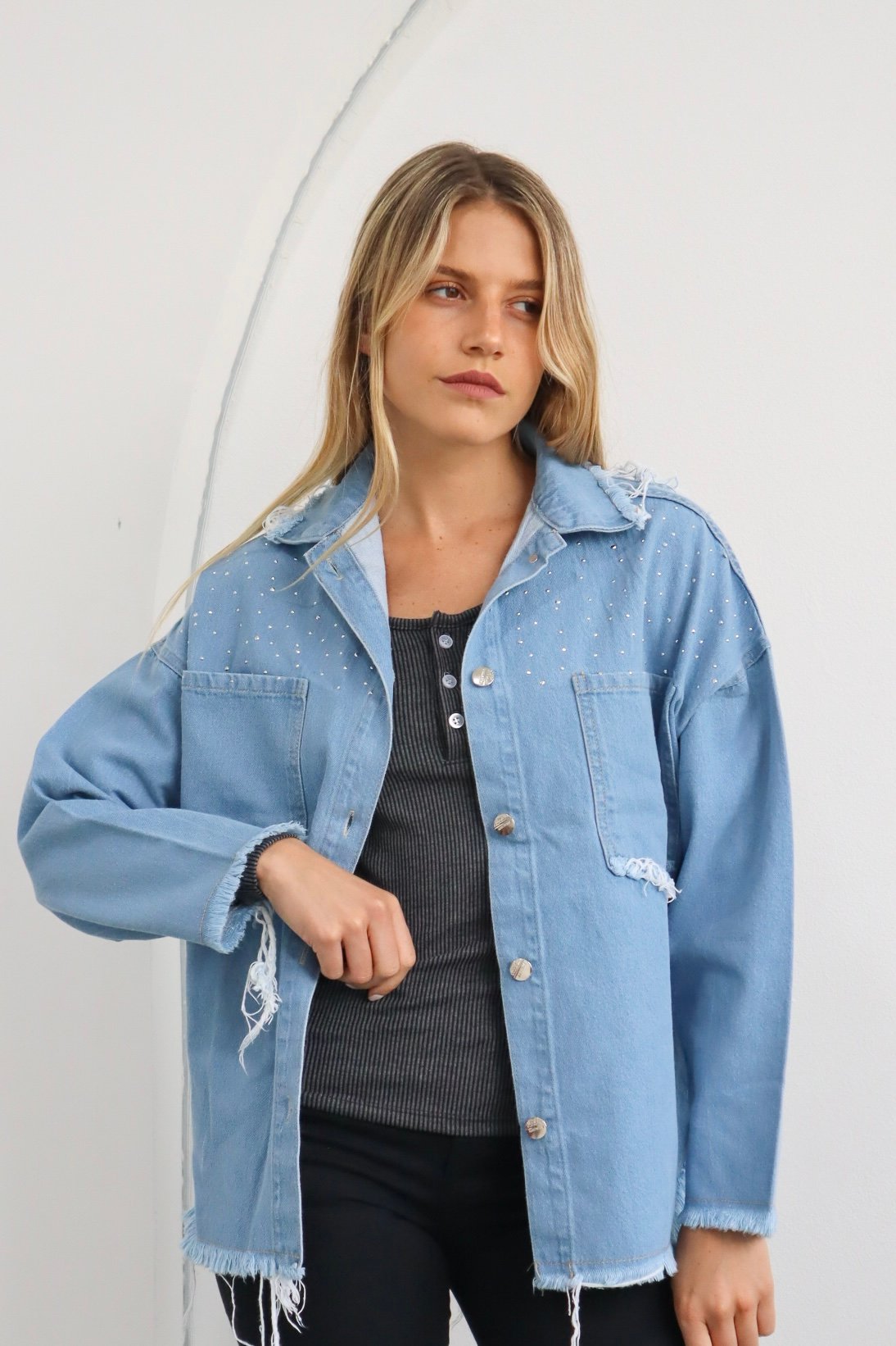 CAMISACO CON BRILLOS JEAN CELESTE