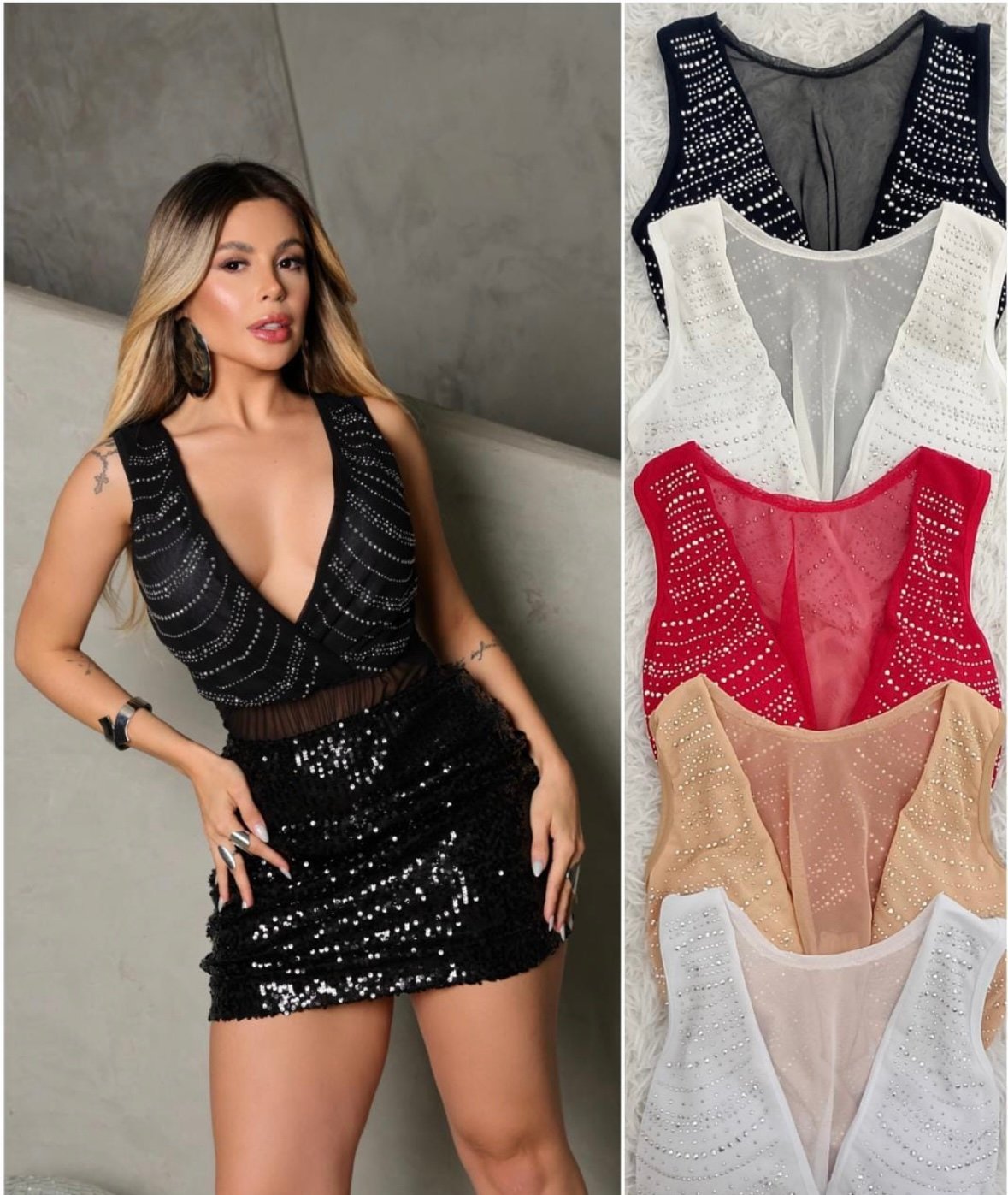 BODY TUL MUSCULOSA “BRUNA”