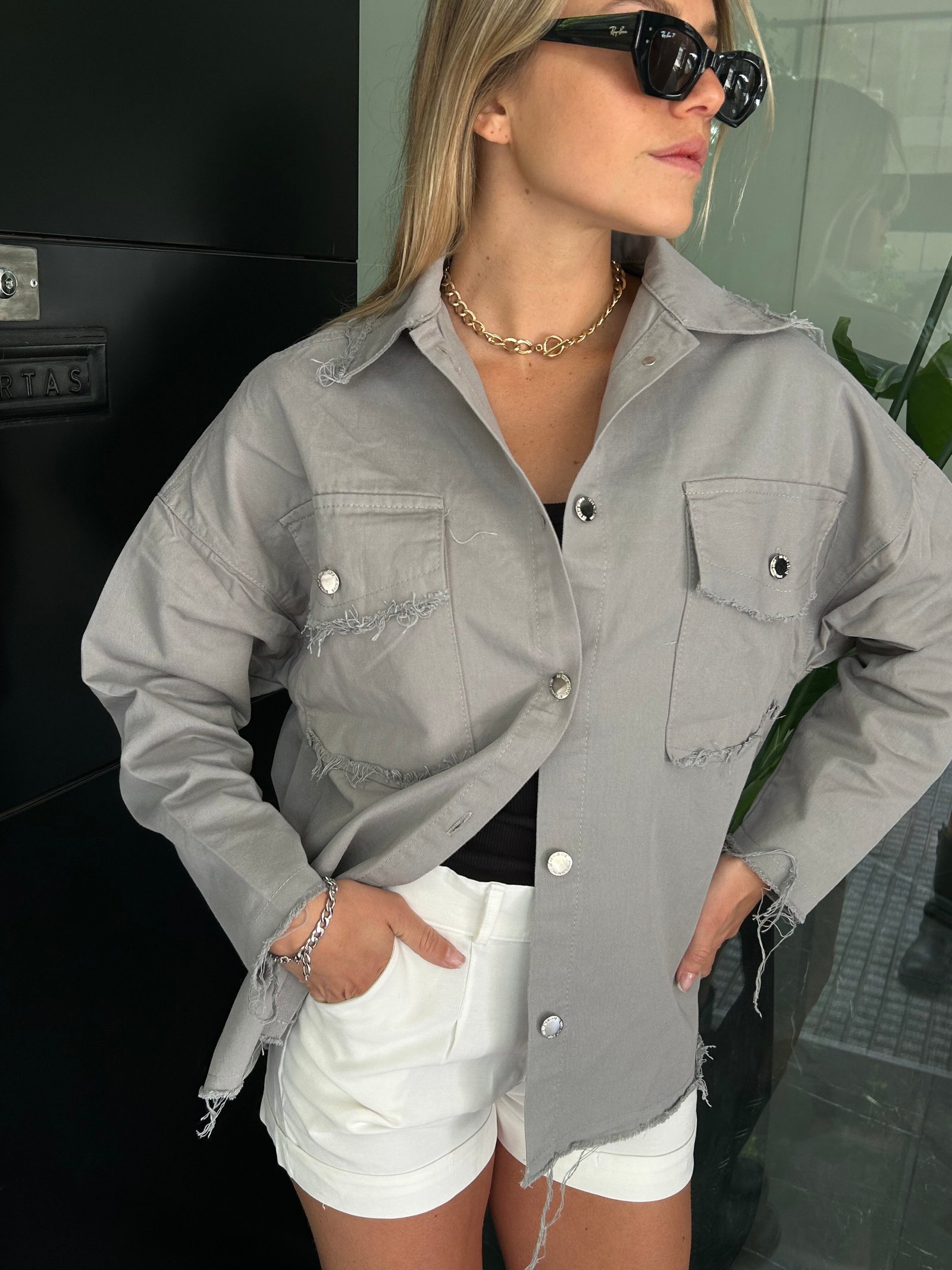 CAMISACO GRIS DEFLECADO