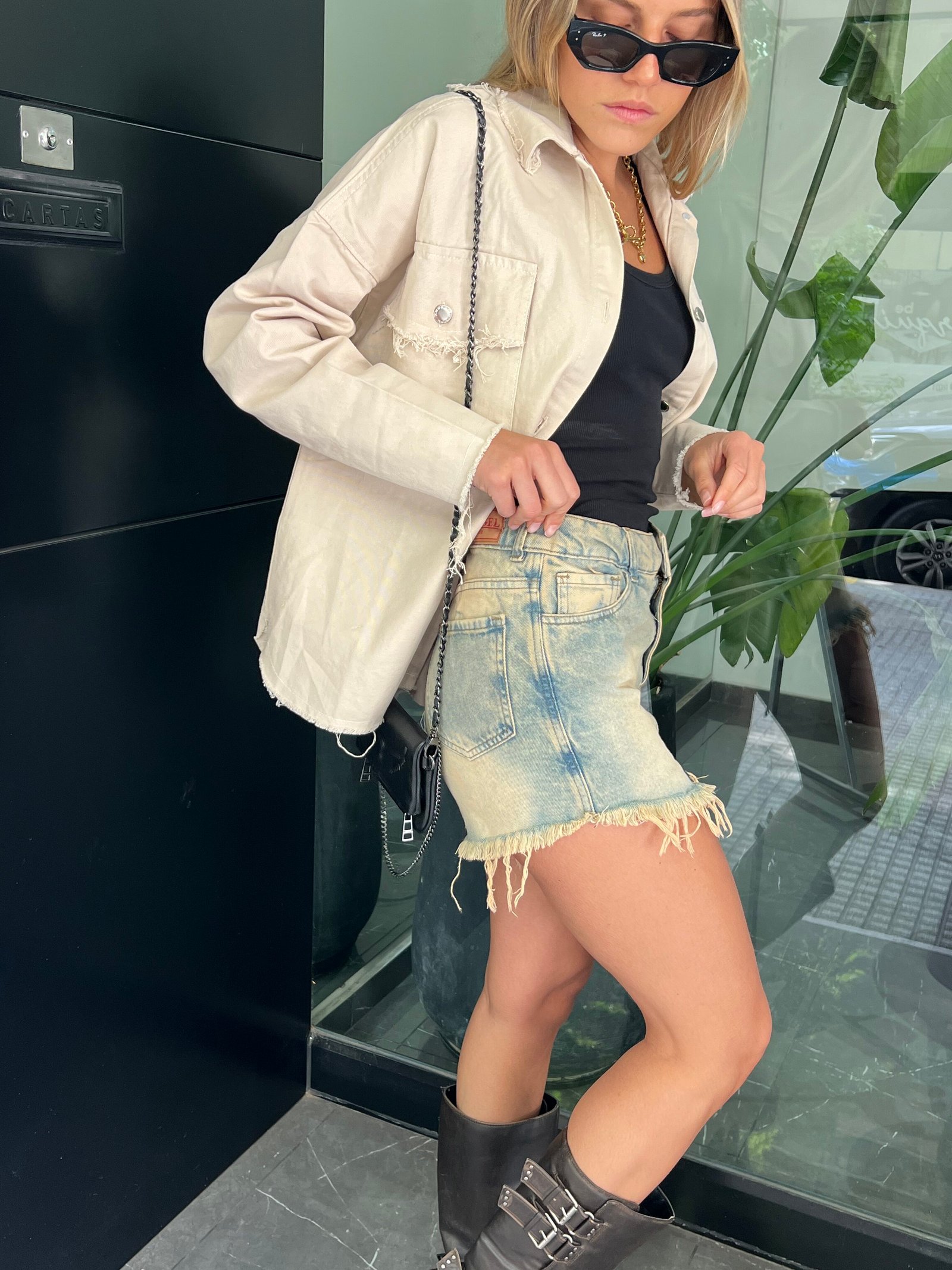 SHORT POLLERA ÓXIDO RIGIDO