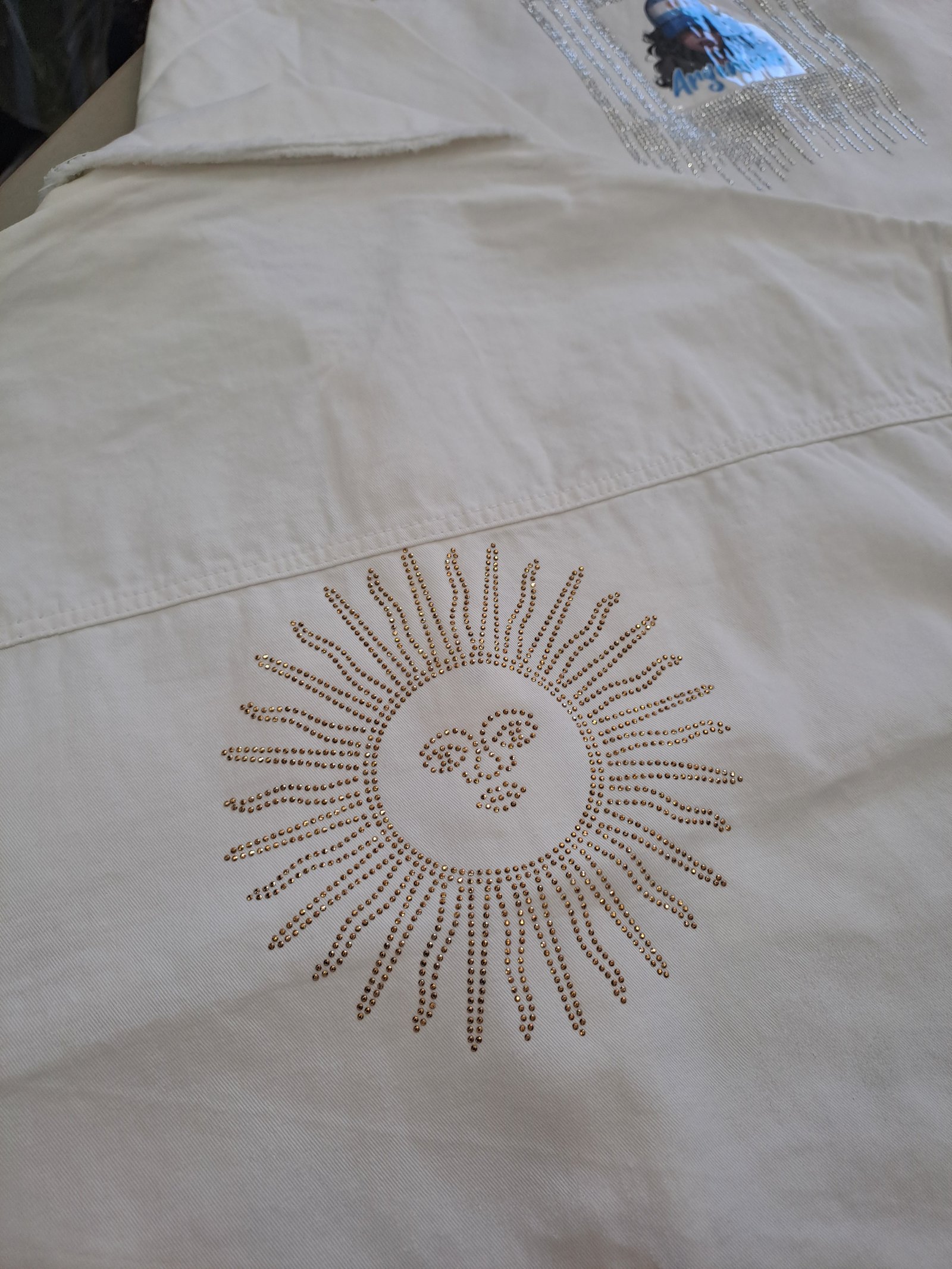 CAMISACO CON BRILLOS NEGRO