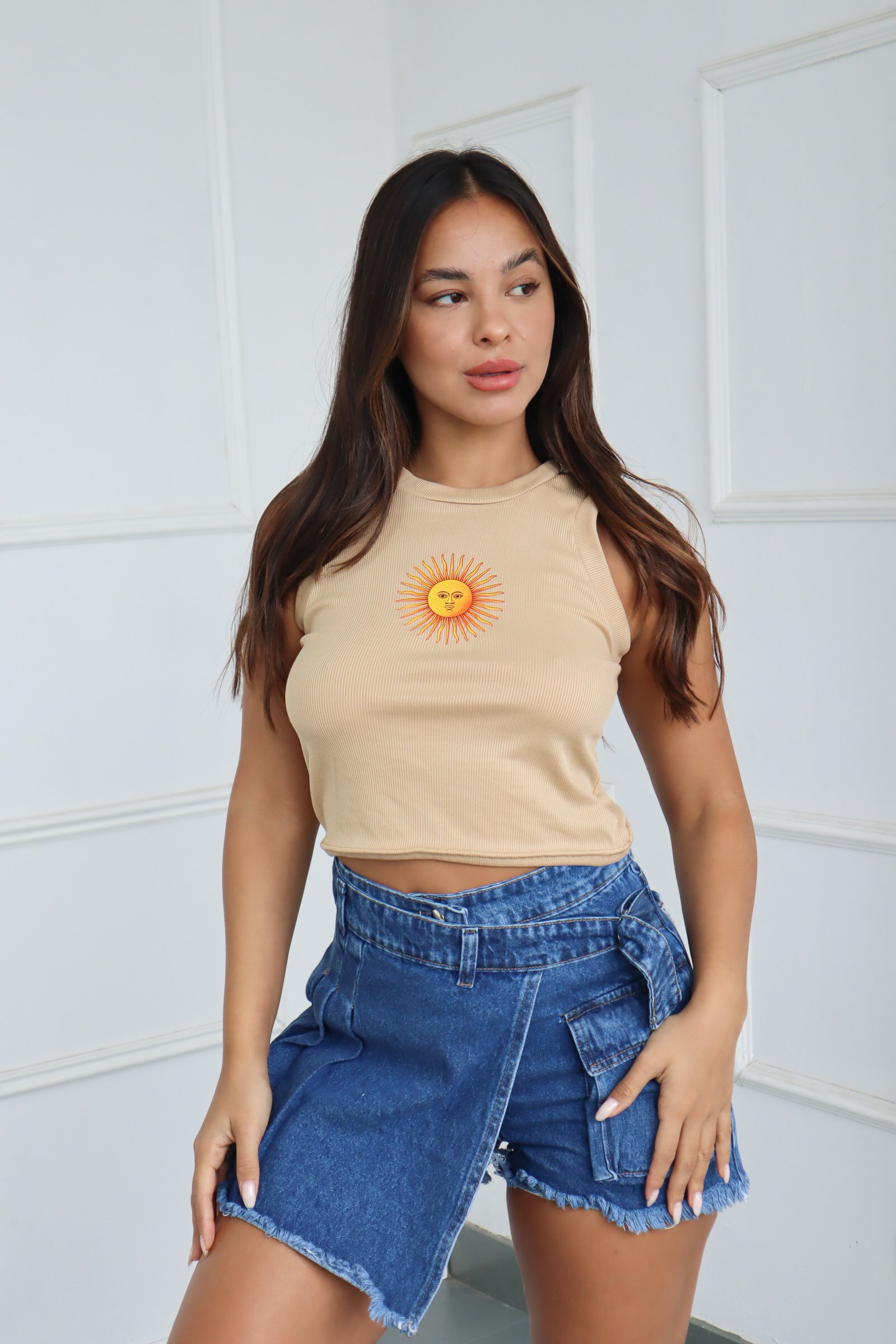 TOP MUSCULOSA SOL DE MAYO RAYAS FINAS