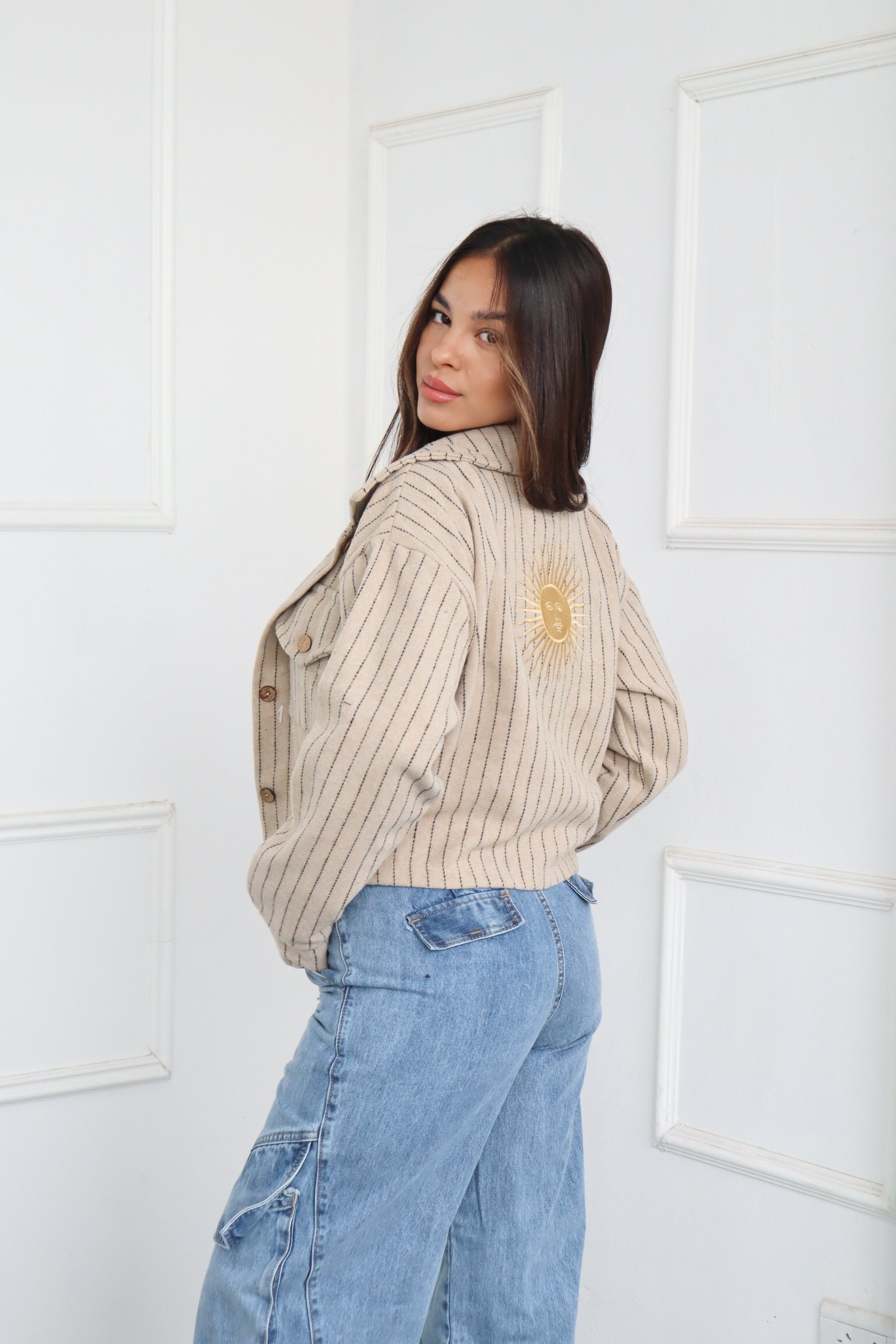 CAMPERA RAYADA SOL DE MAYO BORDADO