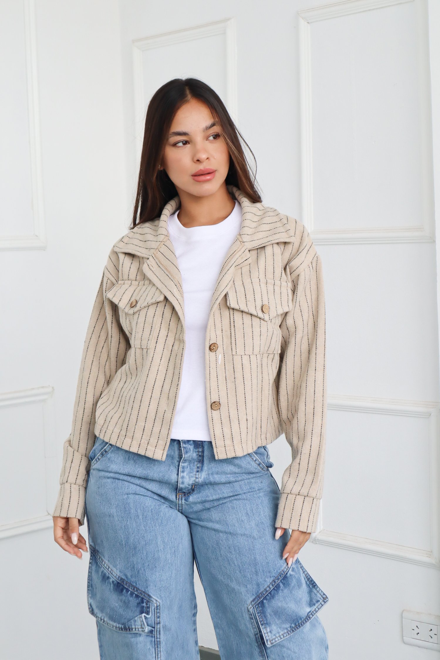 CAMPERA RAYADA SOL DE MAYO BORDADO