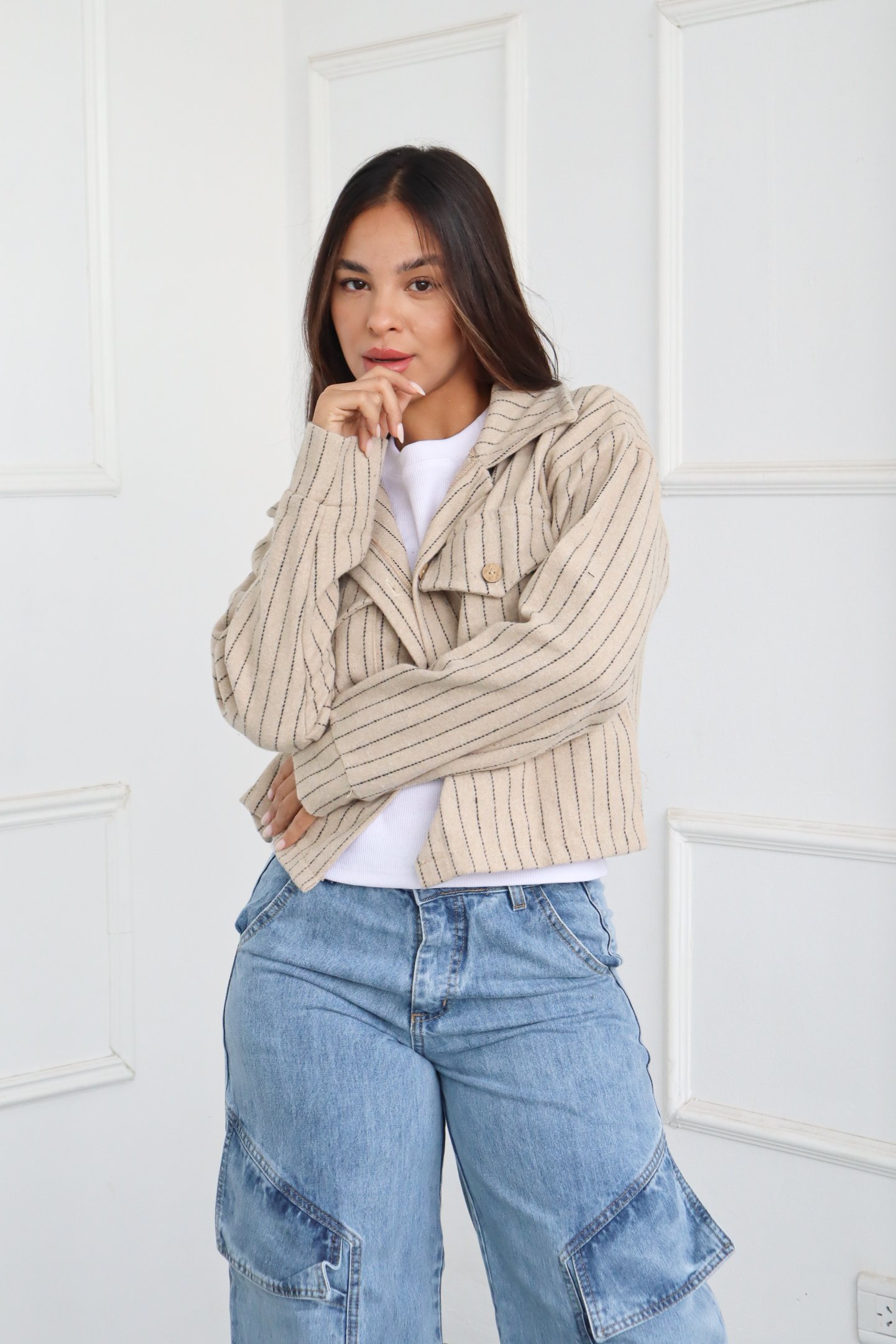 CAMPERA RAYADA SOL DE MAYO BORDADO