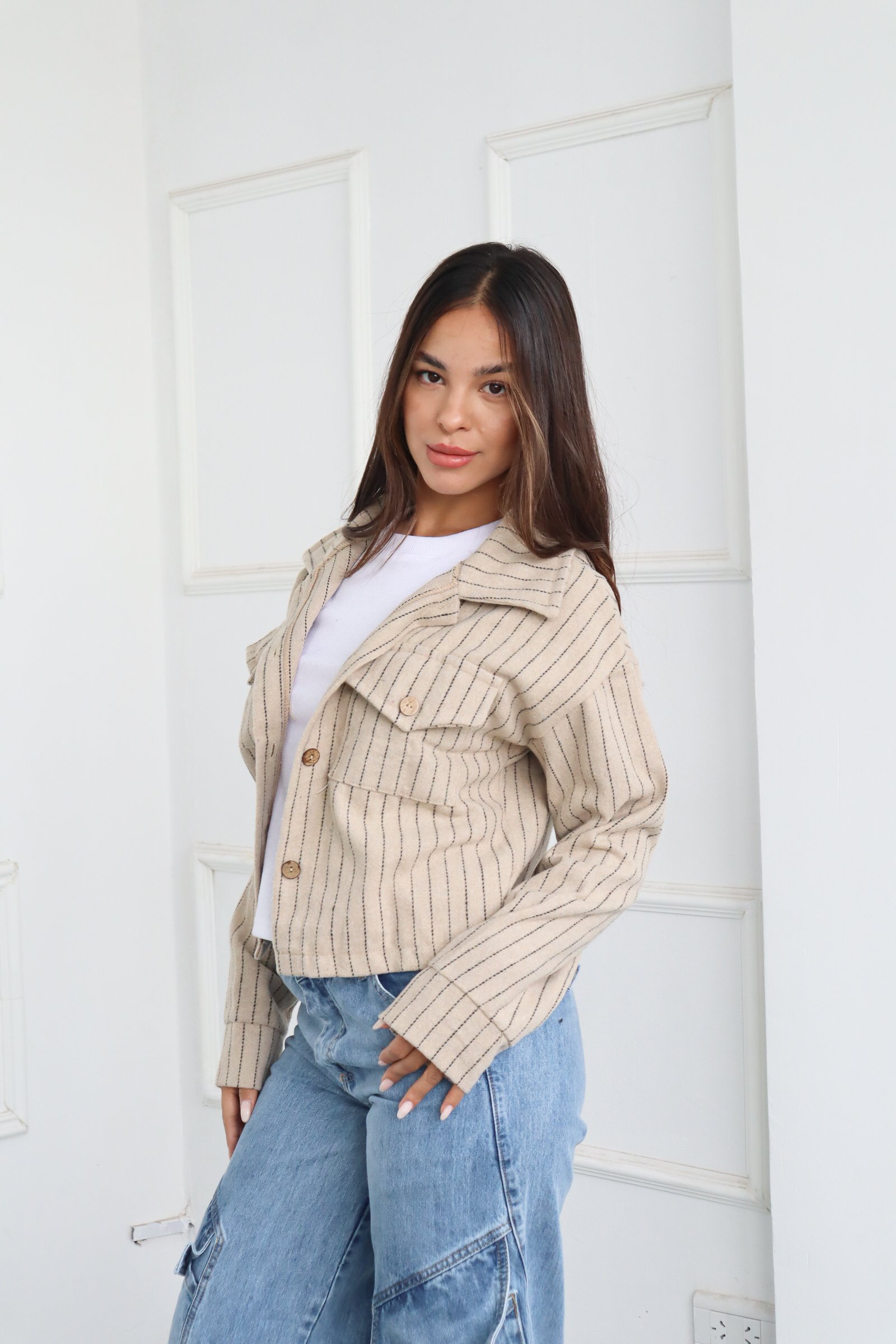CAMPERA RAYADA SOL DE MAYO BORDADO