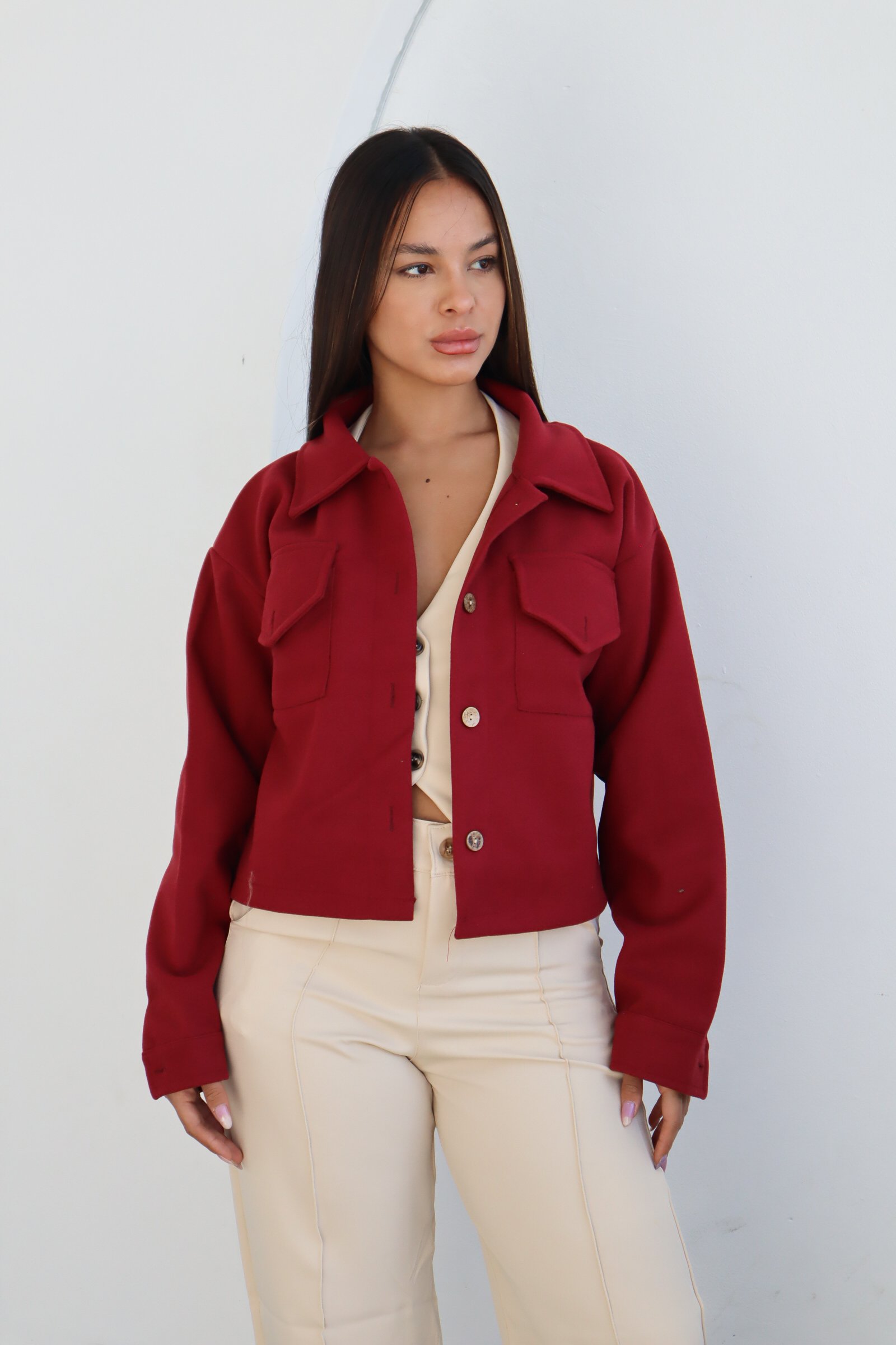 CAMPERA CORTA DE PAÑO GRUESO