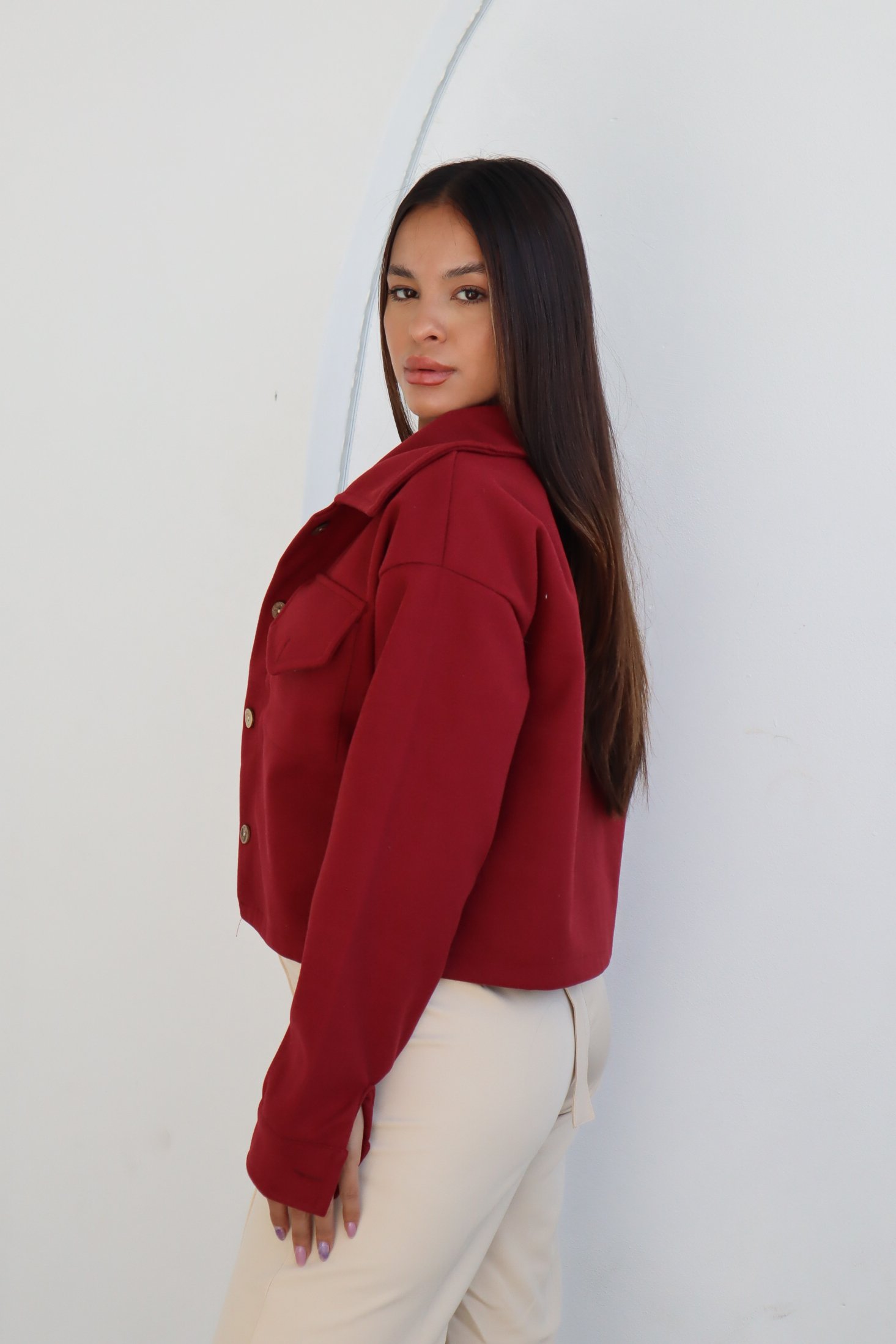 CAMPERA CORTA DE PAÑO GRUESO