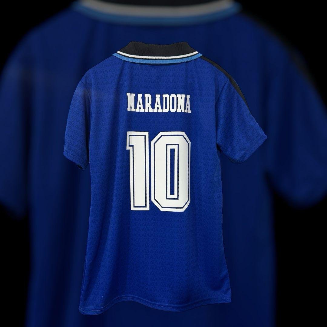 CHOMBA BORDADO MARADONA AZUL